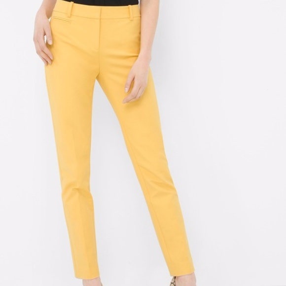 yellow petite pants